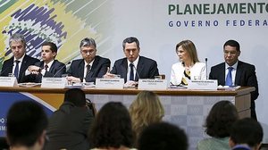 Ministro do Planejamento, Esteves Colgano, durante apresentação do Orçamento da União para 2019 | Marcelo Camargo/Agência Brasil