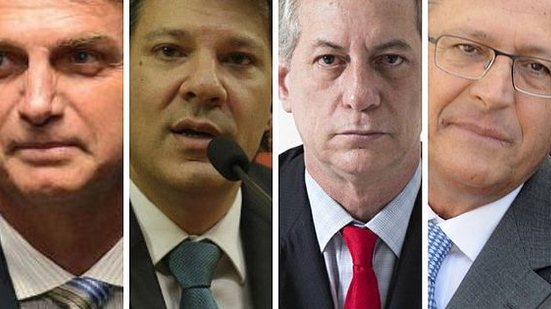 Imagem Bolsonaro vai para 28%, Haddad chega a 18%, e Ciro e Alckmin empatam, diz pesquisa