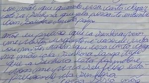 Imagem Em carta, detento pediu ajuda à mãe antes de ser estuprado: 'É caso de vida ou morte'