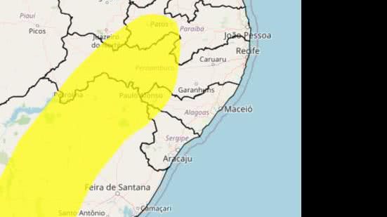 Foto: Reprodução/Inmet