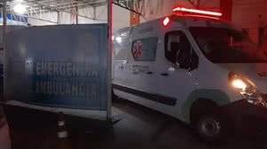 Ambulância no Hospital de Emergência (HE) de Macapá | Foto: John Pacheco/G1