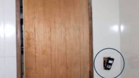 Polícia Civil identificou câmera em interruptor em imóvel alugado em Anápolis, interior goiano | Divulgação/Polícia Civil