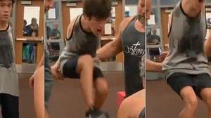 Imagem Vídeo: jovem amputado comove web ao saltar em caixa após várias tentativas