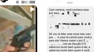Há registro de envio de mensagens com vídeo de arma de fogo e discurso de ódio | Foto: Cortesia / PC
