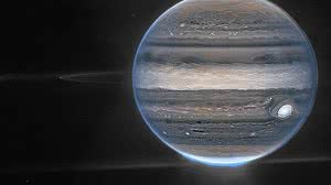 Imagem de Júpiter feita pelo Telescópio Espacial James Webb; decolagem da missão Juice rumo ao maior planeta do Sistema Solar está prevista para a próxima quinta (13) | ASP/Nasa, ESA, CSA, Jupiter ERS Team e Judy Schmidt