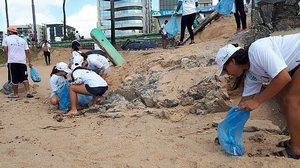 Recolhimento aconteceu no Dia Mundial da Limpeza das Praias | TNH1 / Letícia Cardoso