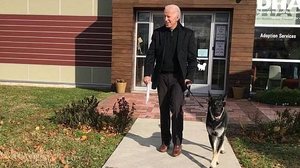 Imagem Biden fratura o pé direito durante brincadeira com o cachorro