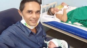 Silvane Alves e Fábio Rodrigues tiveram o primeiro filho no Hospital Municipal de Ji-Paraná, RO | Foto: Arquivo Pessoal/Silvane Alves
