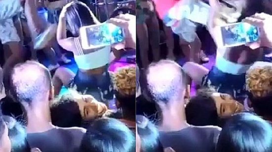 Homem chuta mulher no palco durante show do Poeta | Reprodução