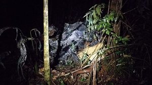 Destroços do helicóptero que caiu em área de mata de Mogi | TV Diário