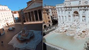 Imagem Imagens aéreas de lugares turísticos vazios na Itália mostram impacto do coronavírus