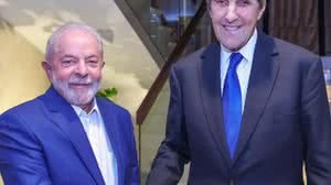 Lula e John Kerry na COP-27 durante encontro em novembro de 2022, no Egito | Foto: Foto: Ricardo Stuckert / PR