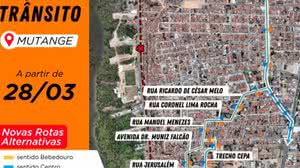 Imagem Mutange: confira nova rota alternativa para o tráfego de veículos