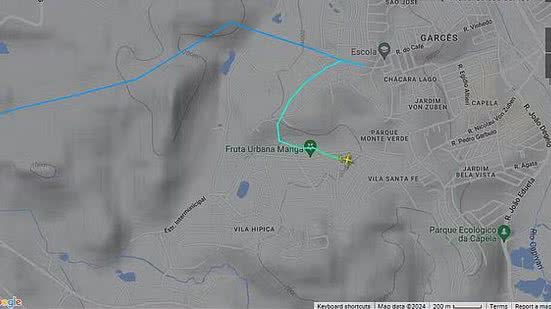 Foto: Reprodução/Flightradar