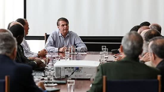 Bolsonaro reunido com ministros | Marcos Corrêa/PR