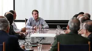 Bolsonaro reunido com ministros | Marcos Corrêa/PR