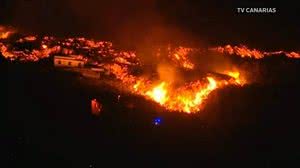 Imagens de setembro do vulcão em La Palma | Reprodução/TV Canárias
