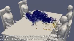 Imagem Vídeo: supercomputador mostra como covid se espalha em restaurantes