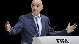 O presidente da Fifa, Gianni Infantino, durante evento em Zurique, na Suíça, em 2016 | Brazil Photo Press / Folhapress