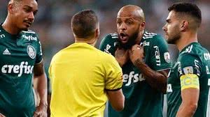 Felipe Melo foi expulso no confronto com o Cerro Porteño pela Libertadores | Reprodução Futebol Interior