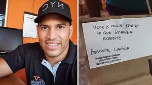 Imagem Dono de lanchonete escreve e envia bilhetes em produtos para motivar clientes