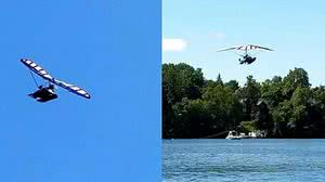 A polícia descreveu o ultraleve como uma "aeronave caseira" e as autoridades investigam as circunstâncias do acidente; pai de vítima faleceu há um mês | Divulgação / Fly the Swan