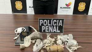 Preso, com objetos proibidos flagrados com ele: prisão um dia após de mais duas detenções por motivo igual | Foto: CEGP/Seris