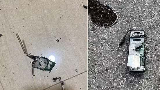 Walkie-talkies destruídos após explosões no Líbano, em 18 de setembro de 2024 | Telegram/Reprodução