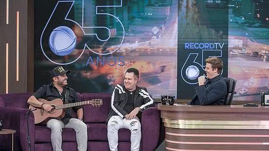 Bruno e Marrone no Programa do Porchat | Edu Moraes/Record TV