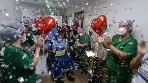 Emoção e alegria: José Rocha Correia no dia da alta | Foto: Ascom