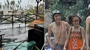 Hotel Emporio, em Acapulco, após passagem do furação Otis; local ficou conhecido pelos episódios de 'Chaves' | Reprodução / Instagram /rayceja | Divulgação