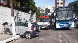 Acidente deixou trânsito lento sentido Farol | Cortesia ao TNH1