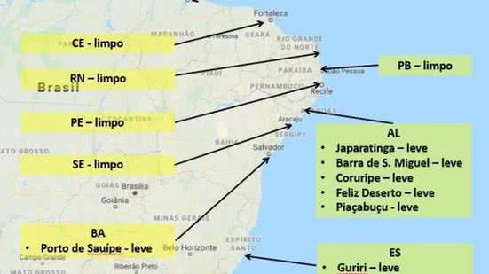 Imagem AL: cinco municípios ainda têm óleo nas praias; Maceió fica de fora