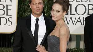 Os atores Brad Pitt e Angelina Jolie no Globo de Ouro | Folhapress / Folhapress