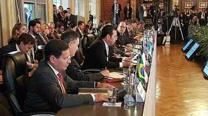 Vice-presidente Hamilton Mourão esteve na reunião do Grupo de Lima | Ministério das Relações Exteriores da Colômbia