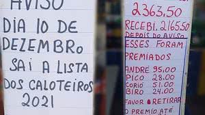 Imagem Bar no interior de SP viraliza na web com lista de caloteiros na porta: 'Esses foram premiados'