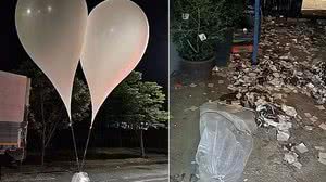 A novela da troca de balões entre as duas Coreias ganhou um novo capítulo nesta segunda-feira (10) | Reprodução