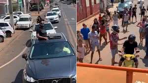 Dabliu Mendes, sócio proprietário de uma loja em Arenápolis (MT), distribuiu R$ 10 mil pelas ruas da cidade | Arquivo pessoal