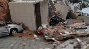 A área foi isolada pela Defesa Civil | Foto: Divulgação/Prefeitura de Grão do Pará