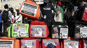 Greve dos entregadores em julho de 2020 | Agência Brasil/Arquivo