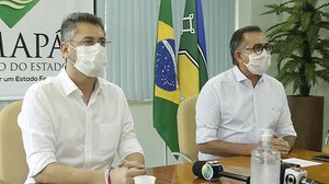 O prefeito Clécio Luís e o governador Waldez Góes anunciaram nesta sexta-feira, 15, o isolamento social mais rígido ( Lockdown), que começa a valer a partir desta terça-feira, 19 | Divulgação / Prefeitura de Macapá