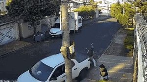 Cena foi flagrada por uma câmera de segurança | Reprodução