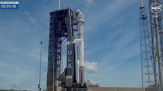 O lançamento do foguete sendo transmitido pelo perfil da Nasa no antigo Twitter | Reprodução / @NASA / Rede X