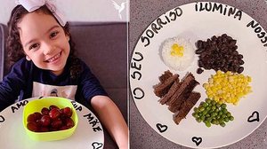 Imagem Mãe escreve mensagens positivas nas refeições da filha e imagens ganham as redes
