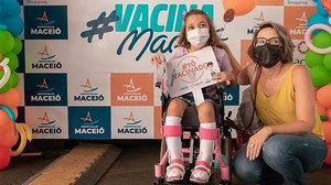 Crianças foram vacinadas nos cinco pontos fixos destinados ao público infantil | Foto: Victor Vercant/Ascom SMS