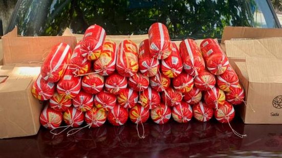 Toda a carga de salame foi destruída | Foto: Cortesia / BPRv