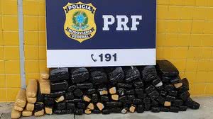 Imagem Vídeo: PRF apreende 27 kg de skank e prende um homem na BR 101, em Pilar