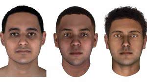 Imagem Três múmias do Egito Antigo têm rostos projetados por reconstruções digitais