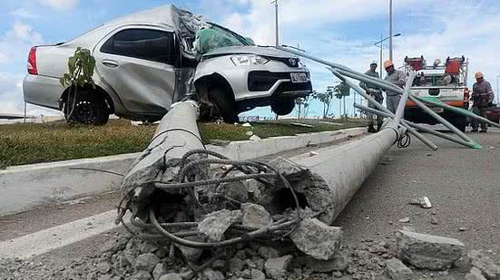 Acidente aconteceu em Avenida no bairro de Cruz das Almas | Cortesia/ Janilton Silva