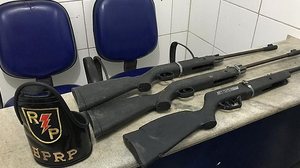 Armas de pressão foram apreendidas com o grupo | Cortesia ao TNH1
